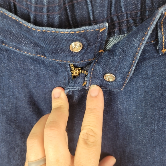 Vintage 1970s Levis HighRise Elastic Back Jeans 16 - Picture 8 of 12